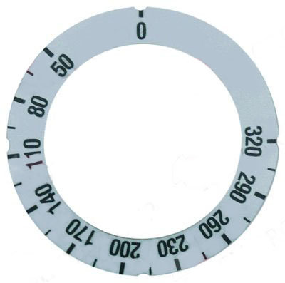 Knebelsymbol silber Thermostat T.max. 320°C
50-320°C Drehwinkel 270° AD ø 63mm ID ø 45,5mm