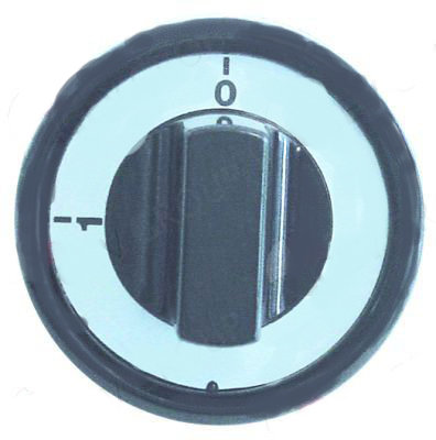 Knebel Schalter 0-1 ø 76mm Achse ø 6x4,6mm
Abflachung oben schwarz