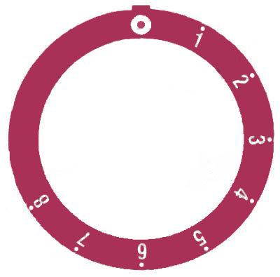Knebelsymbol rot Schalter 0-1 AD ø 59mm ID ø 45,5mm