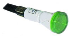 Signallampe ø 14mm grün 230V Anschluss Flachstecker 6,3mm Temp.Best. 120°C