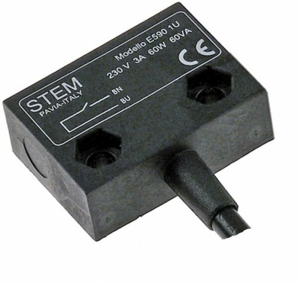 Magnetschalter STEM 
36x26mm - 1NO 230V 3A
Leistung max. 60W Kabel 5500mm
Mod. E590 1U