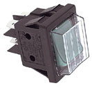 Schalter 22 x 30 , Grün-Gummi , 0-1
1NO/1NO 12V 6A beleuchtet 
Flachstecker 6,3mm
