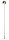 Drehbare Halbmond-Messingbürste, 170 cm, Lilli Codroipo