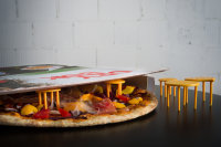 PP abstandhalter für Take-away Pizza, Ø 3 cm. , H. 3 cm. - pack à 250 stück