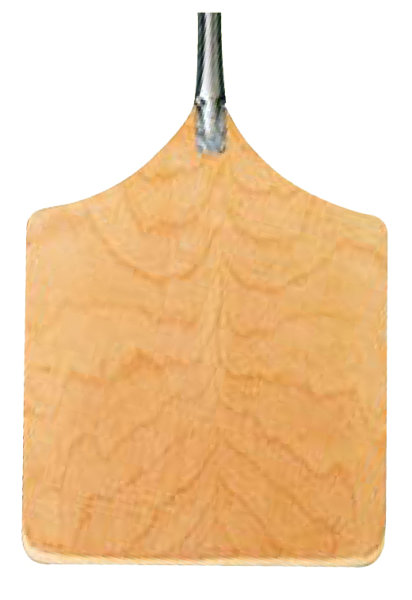 Holzschaufel für Brot cm.45x55 mit Anschluss in rostfreiem Stahl Ø 3 cm.