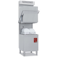 Haubenspülmaschine, Körbe 500x500 mm "Full Hygiene", mit kontinuierlicher Entkalkung + Dampfkondensator-Wärmerückgewinnung